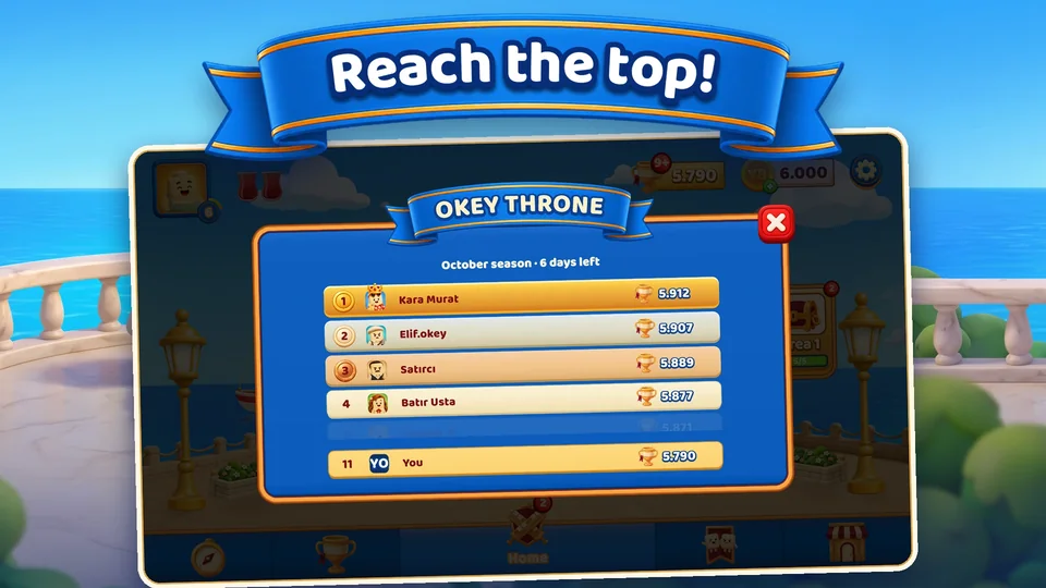 Okey Throne: the season’s ranking of the players with the most trophies
